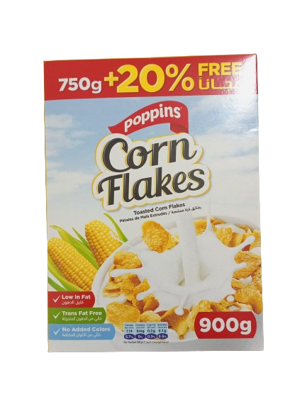 poppins corn flakes 750g+20%