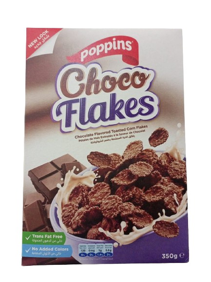Poppins choco flakes 350g