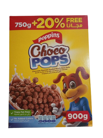 poppins choco pops 900g