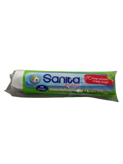 Sanita trash bags white small