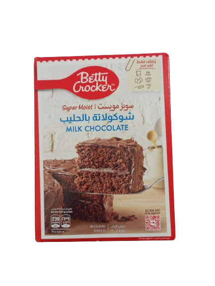 Betty crocker milk choco cake mix