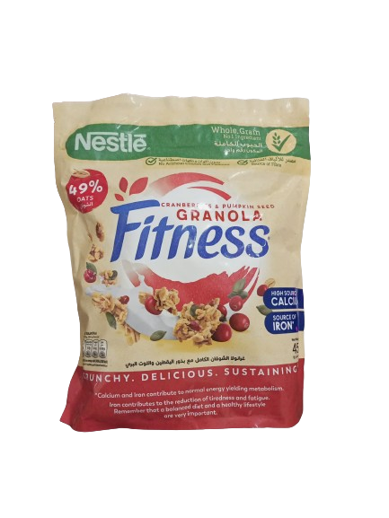 nestle fitness granola flakes cranberry 450g