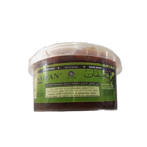 [3355] Saifan Black Olives 450g sliced